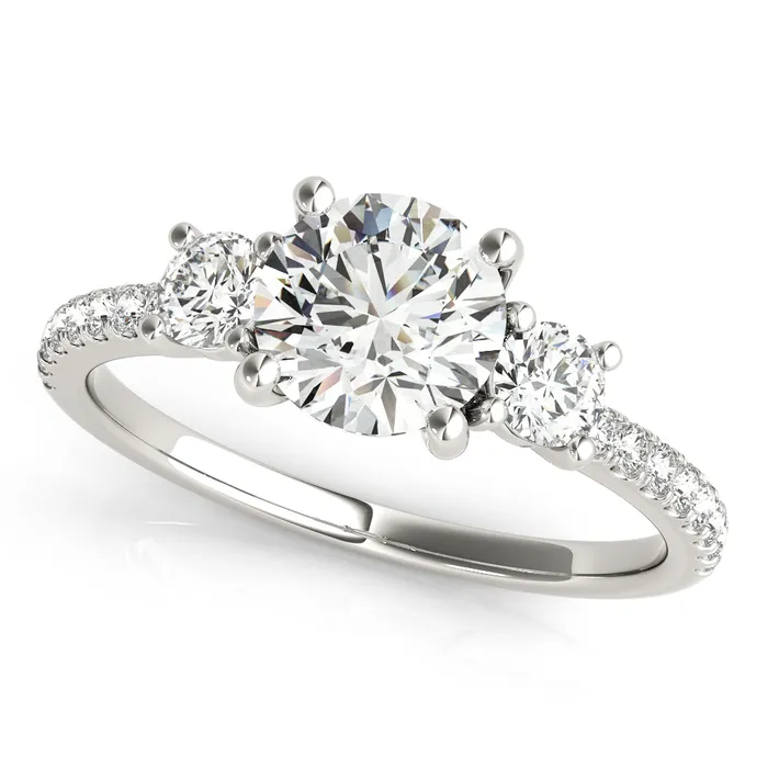 Overnight Mountings Bridal Rings Three Stone Diamond Engagement Ring
