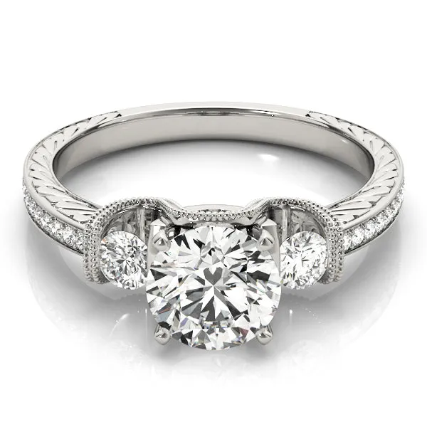 Overnight Mountings Bridal Rings Three Stone Diamond Engagement Ring