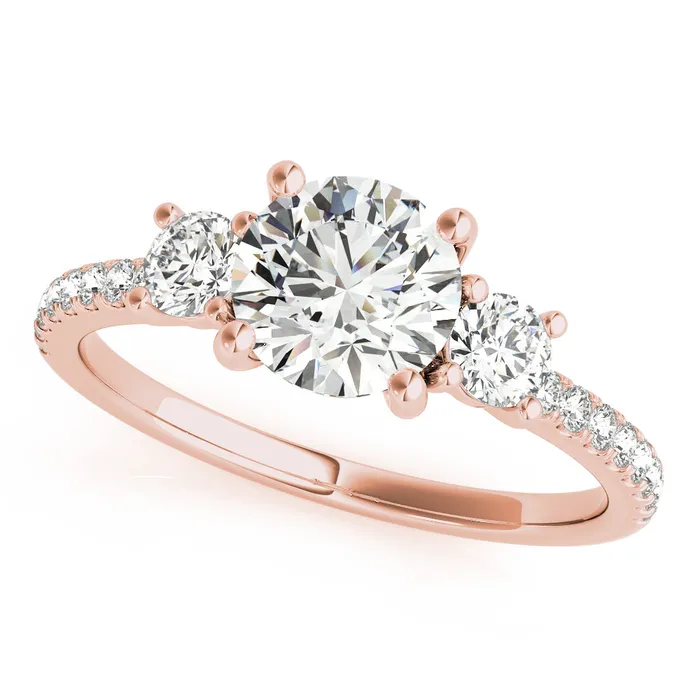 Overnight Mountings Bridal Rings Three Stone Diamond Engagement Ring
