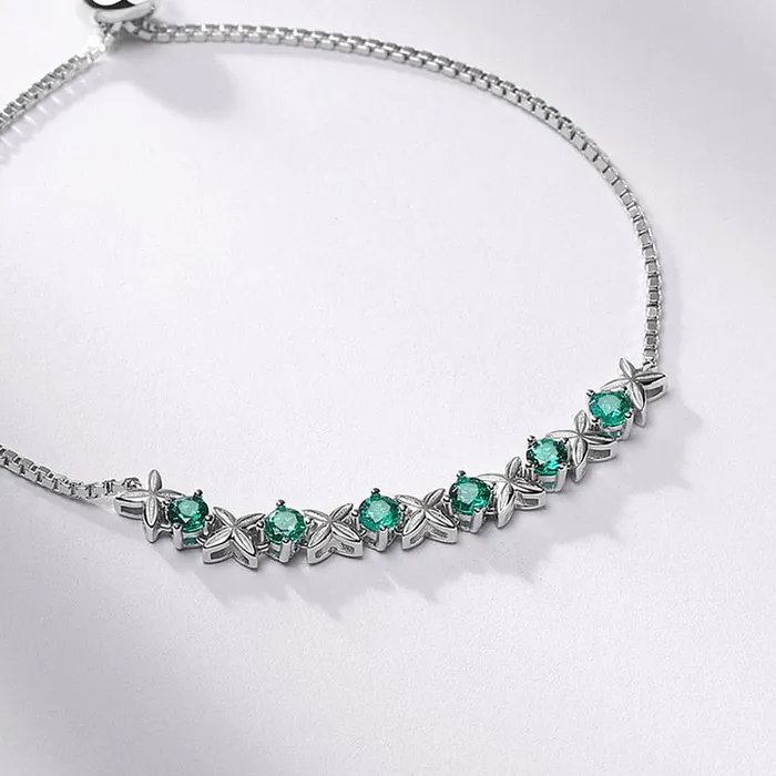 PENFINE Bracelets Lab emerald bracelet twig green crystal leaves bracelet unique silver white gold nature inspired Stackable Bracelet Women anniversary gift PENFINE Bracelets Lab emerald bracelet twig green crystal leaves bracelet unique silver white gold nature inspired Stackable Bracelet Women anniversary gift