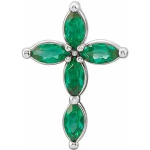 Platinum Chatham Created Emerald Cross PendantR423776047PSTWBC WB Choice Jewelry Necklaces Platinum Chatham Created Emerald Cross PendantR423776047PSTWBC WB Choice Jewelry Necklaces