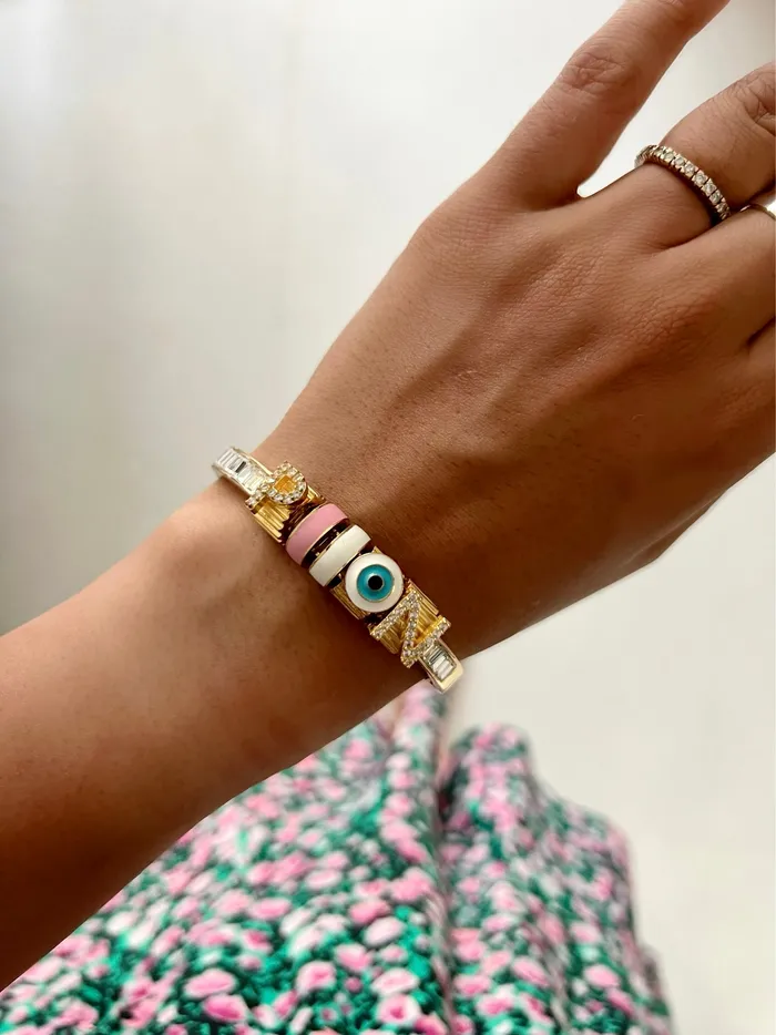 PRERTO ECOMMERCE PRIVATE LIMITED Bracelets Memories Dual Iniziale Evil Eye Multicolour Bracelet