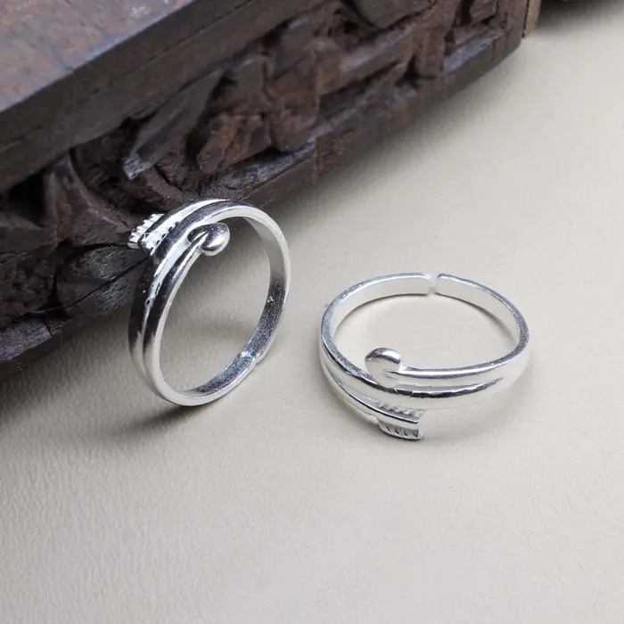Real 925 Silver Beautiful Indian Style Handmade Women Toe Ring Pair Karizma Jewels Rings