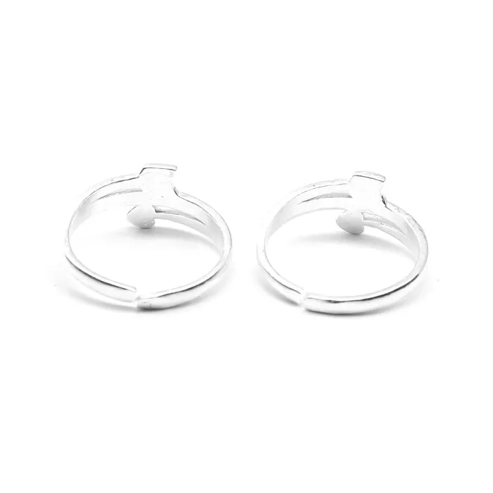 Real 925 Silver Beautiful Indian Style Handmade Women Toe Ring Pair Karizma Jewels Rings