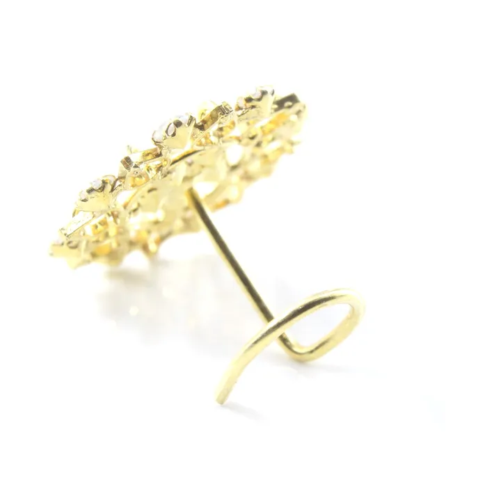 Real Sterling Silver CZ brides collection wedding Nose Stud Twisted nose ring 22g Karizma Jewels Rings