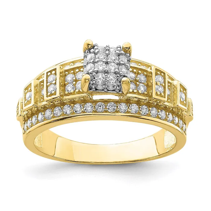 Rings 10K CZ Micropave RingWBC10C1416 WB Choice Jewelry