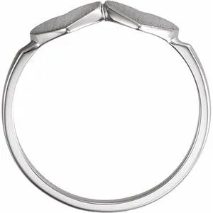 Rings 14K White 138x7 mm Double Heart Signet Ring41934650PSTWBC WB Choice Jewelry Rings 14K White 138x7 mm Double Heart Signet Ring41934650PSTWBC WB Choice Jewelry
