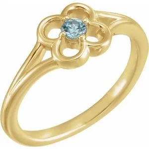 Rings 14K Yellow Blue Zircon Youth Flower Ring71944624PSTWBC WB Choice Jewelry Rings 14K Yellow Blue Zircon Youth Flower Ring71944624PSTWBC WB Choice Jewelry