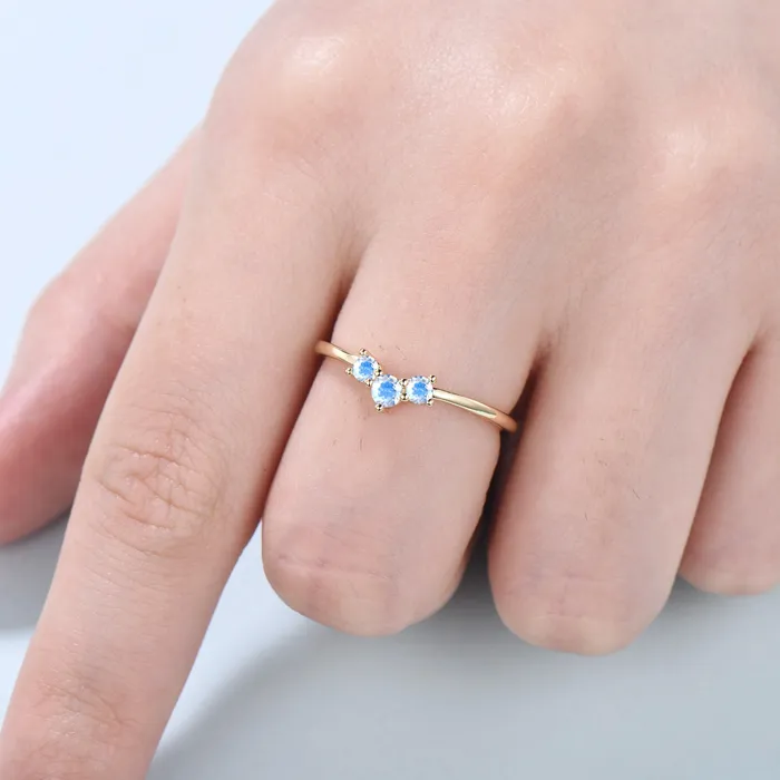 Rings Natural moonstone wedding ring Minimalist rainbow blue engagement ring dainty stacking matching band Bridal Promise ring Anniversary gift PENFINE Rings Natural moonstone wedding ring Minimalist rainbow blue engagement ring dainty stacking matching band Bridal Promise ring Anniversary gift PENFINE