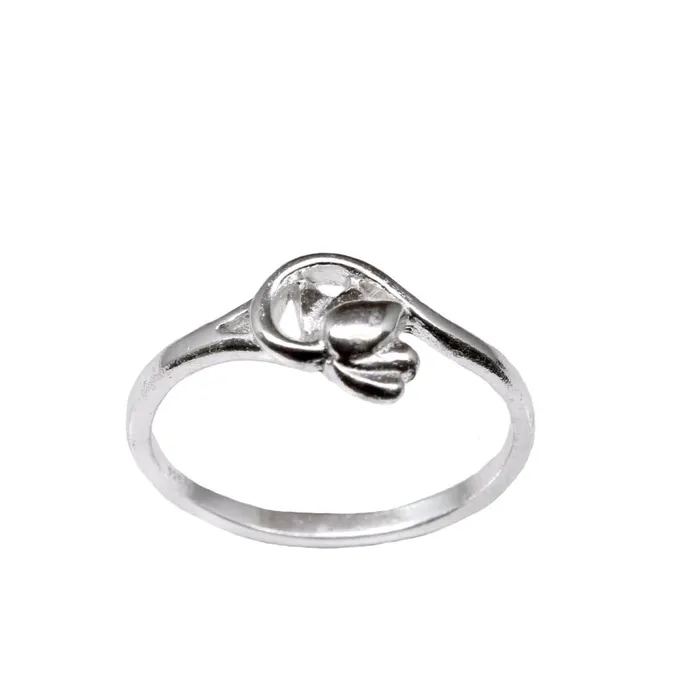 Rings Real Solid 925 Sterling Silver Lotus Shape Women Finger Ring Karizma Jewels Rings Real Solid 925 Sterling Silver Lotus Shape Women Finger Ring Karizma Jewels