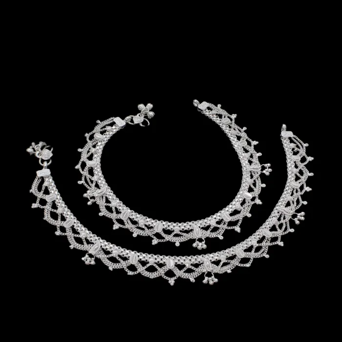 Rings Traditional Real Sterling Silver Indian women Anklets Ankle Pair 10 Karizma Jewels
