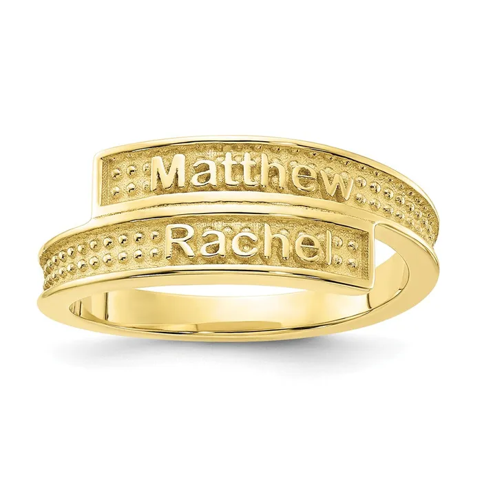 Rings WB Choice Jewelry 10K Personalized Polished and Textured RingWBC10XNR64Y