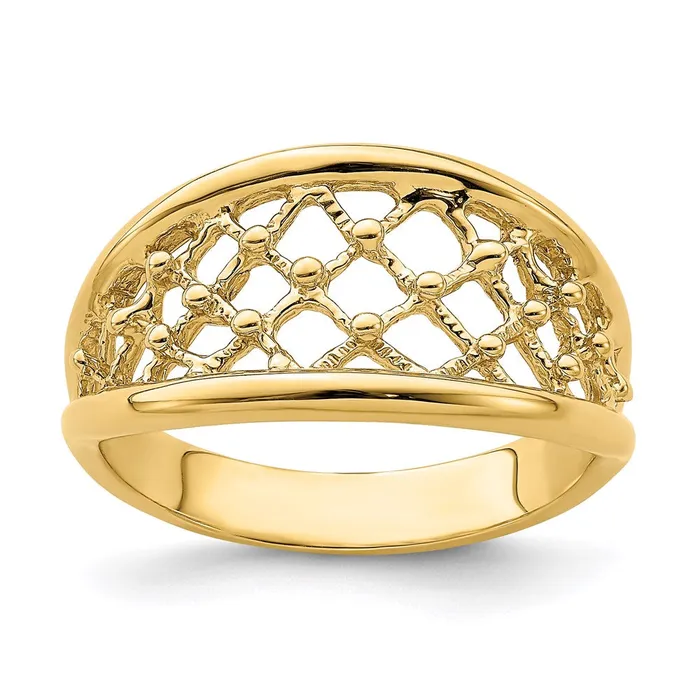 Rings WB Choice Jewelry 14K Mesh Ring Tapered Band RingK4618WBC