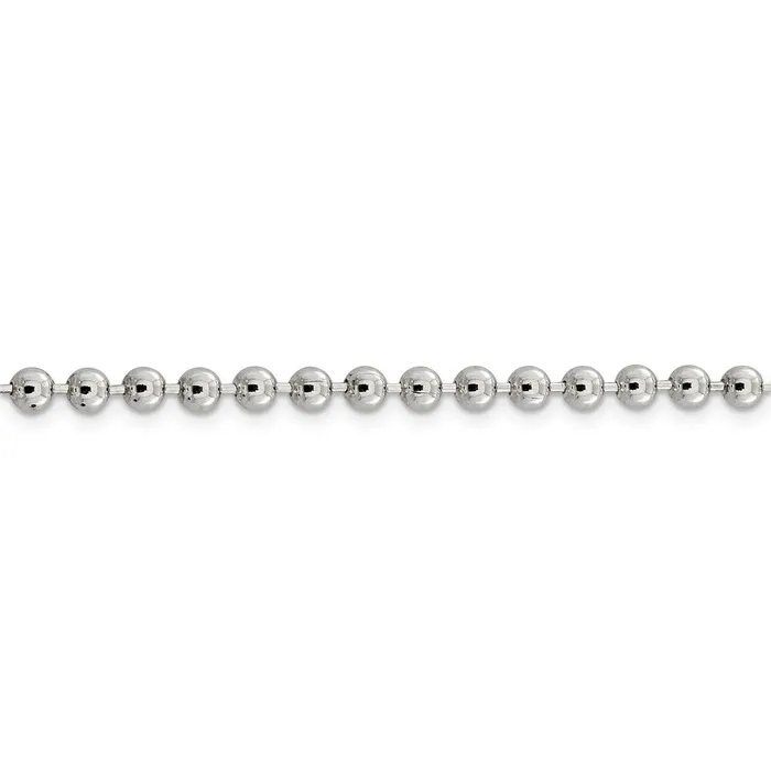 Rings WB Choice Jewelry Sterling Silver 4mm Beaded ChainWBCQK2916 Rings WB Choice Jewelry Sterling Silver 4mm Beaded ChainWBCQK2916
