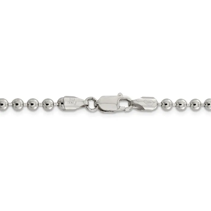 Rings WB Choice Jewelry Sterling Silver 4mm Beaded ChainWBCQK2916 Rings WB Choice Jewelry Sterling Silver 4mm Beaded ChainWBCQK2916