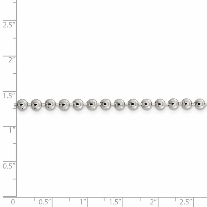 Rings WB Choice Jewelry Sterling Silver 4mm Beaded ChainWBCQK2916 Rings WB Choice Jewelry Sterling Silver 4mm Beaded ChainWBCQK2916