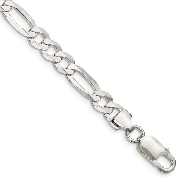 Rings WB Choice Jewelry Sterling Silver 75mm Lightweight Flat Figaro ChainWBCQMB1809 Rings WB Choice Jewelry Sterling Silver 75mm Lightweight Flat Figaro ChainWBCQMB1809