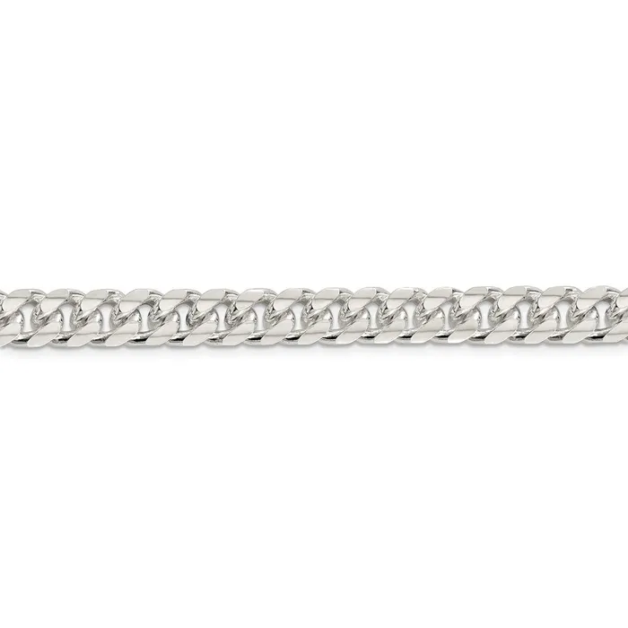 Rings WB Choice Jewelry Sterling Silver 85mm Domed w Side DC Curb ChainWBCQRC24022 Rings WB Choice Jewelry Sterling Silver 85mm Domed w Side DC Curb ChainWBCQRC24022