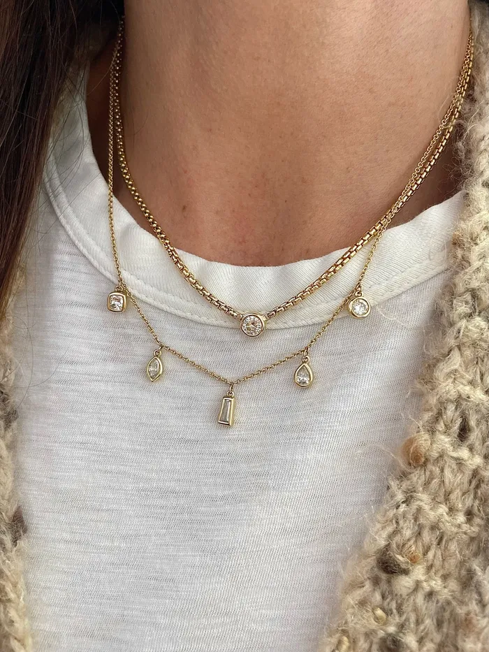 Shylee Rose Jewelry Necklaces MultiDiamond Fringe Necklace