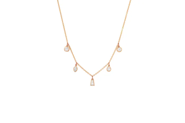 Shylee Rose Jewelry Necklaces MultiDiamond Fringe Necklace