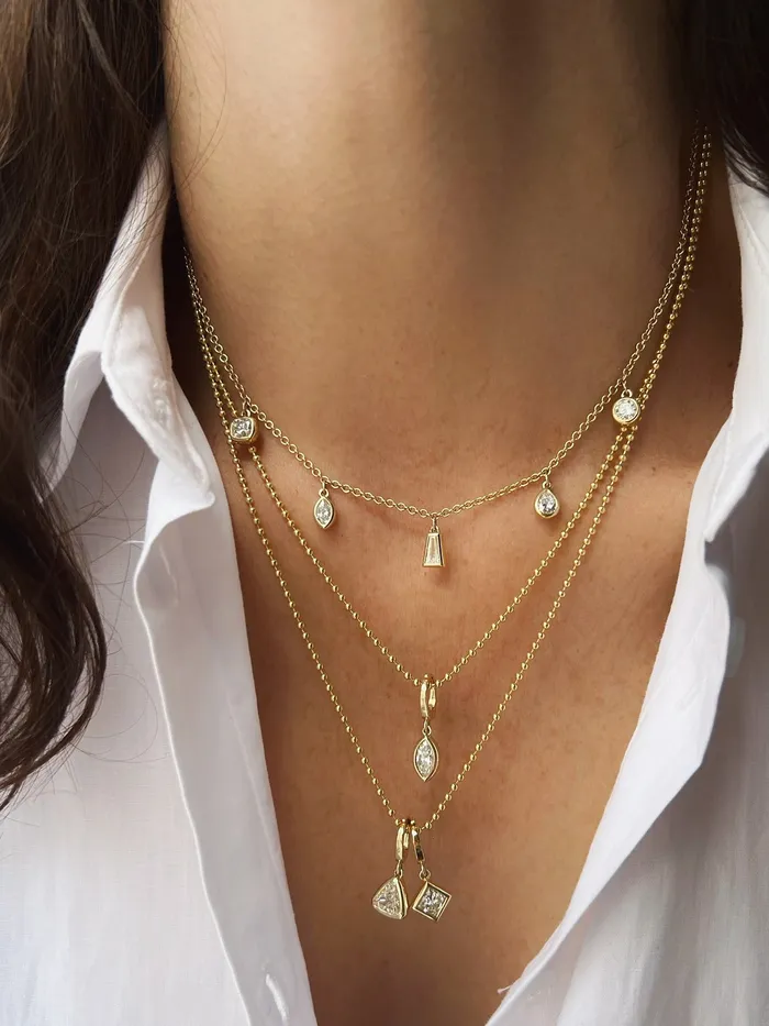 Shylee Rose Jewelry Necklaces MultiDiamond Fringe Necklace