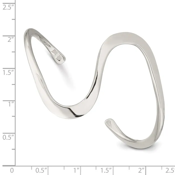 Sterling Silver Fancy Cuff Bangle BraceletWBCQB361 WB Choice Jewelry Bracelets Sterling Silver Fancy Cuff Bangle BraceletWBCQB361 WB Choice Jewelry Bracelets