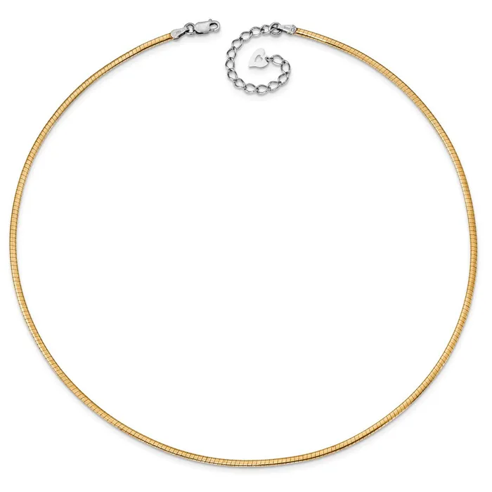 Sterling Silver Goldpltd 2mm Reversible w2in ext Cubetto ChainWBCRSM116 WB Choice Jewelry Rings Sterling Silver Goldpltd 2mm Reversible w2in ext Cubetto ChainWBCRSM116 WB Choice Jewelry Rings