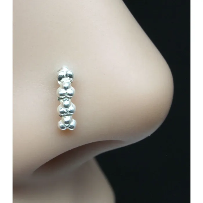 Sterling Silver nose stud Body Piercing Jewelry Indian Nose ring Push Pin Karizma Jewels Rings Sterling Silver nose stud Body Piercing Jewelry Indian Nose ring Push Pin Karizma Jewels Rings