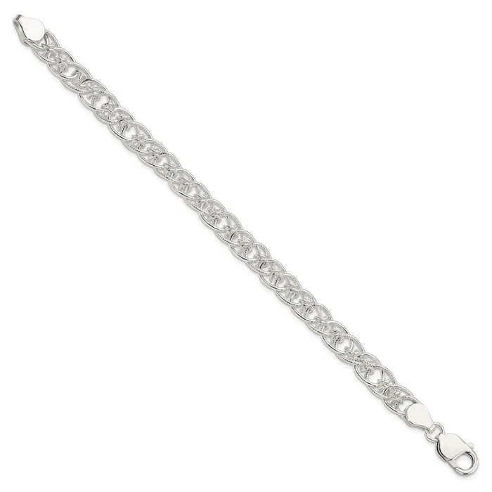 Sterling Silver Polished and Textured Fancy BraceletWBCQG322975 WB Choice Jewelry Bracelets Sterling Silver Polished and Textured Fancy BraceletWBCQG322975 WB Choice Jewelry Bracelets