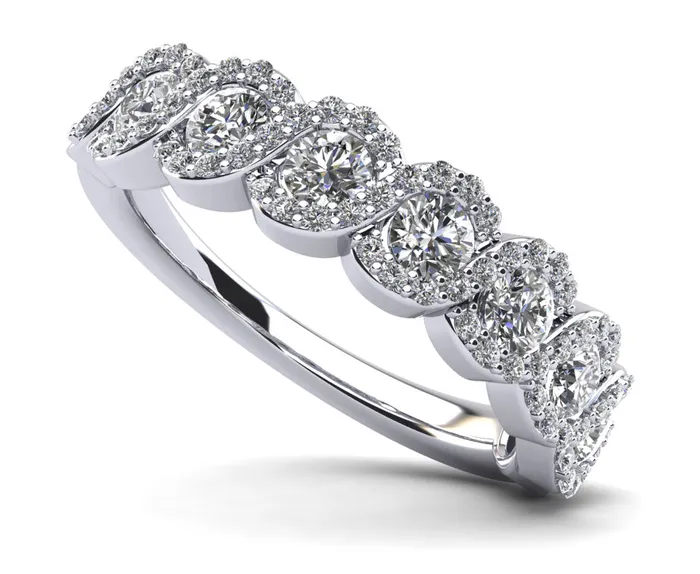SUNRISE JEWELRY MFG CORP 14KW 110 CTTW DIAMOND RING HISI2 Rings