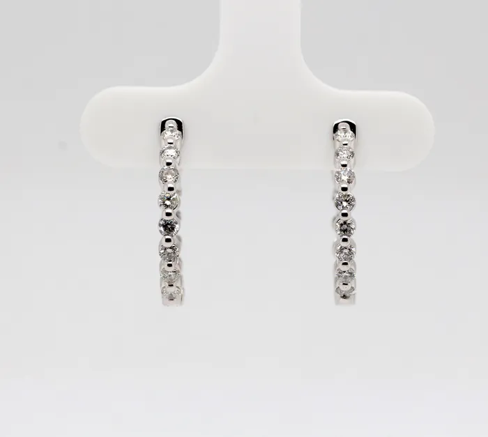 SUNRISE JEWELRY MFG CORP Earrings 14KY 80 CTTW DIAMOND EARRINGS HISI2