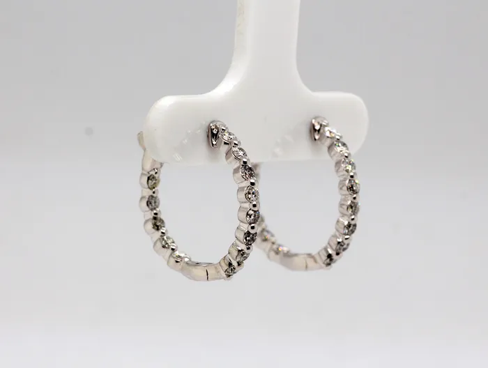 SUNRISE JEWELRY MFG CORP Earrings 14KY 80 CTTW DIAMOND EARRINGS HISI2