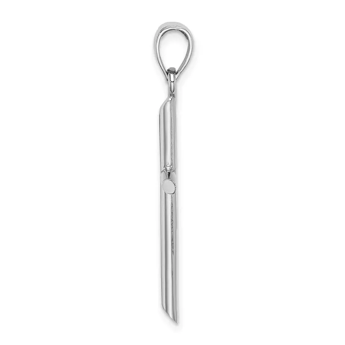 WB Choice Jewelry 10k White Gold Tubular Cross PendantWBC10D1660W Necklaces WB Choice Jewelry 10k White Gold Tubular Cross PendantWBC10D1660W Necklaces