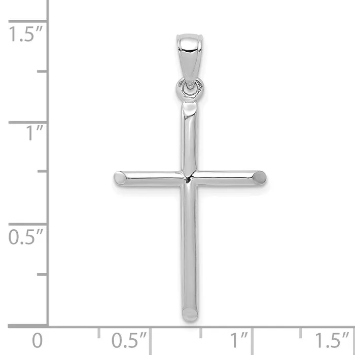 WB Choice Jewelry 10k White Gold Tubular Cross PendantWBC10D1660W Necklaces WB Choice Jewelry 10k White Gold Tubular Cross PendantWBC10D1660W Necklaces