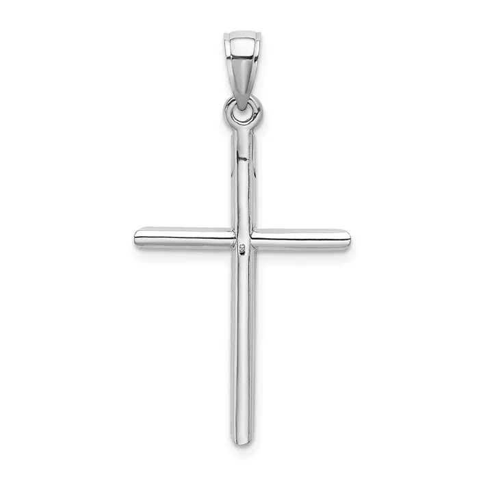 WB Choice Jewelry 10k White Gold Tubular Cross PendantWBC10D1660W Necklaces WB Choice Jewelry 10k White Gold Tubular Cross PendantWBC10D1660W Necklaces