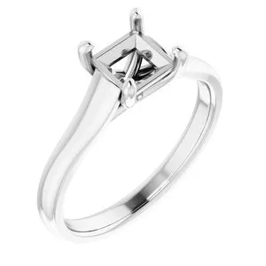 WB Choice Jewelry 14K White 55x55 mm Square Solitaire Engagement Ring Mounting120978303993PSTWBC Rings WB Choice Jewelry 14K White 55x55 mm Square Solitaire Engagement Ring Mounting120978303993PSTWBC Rings