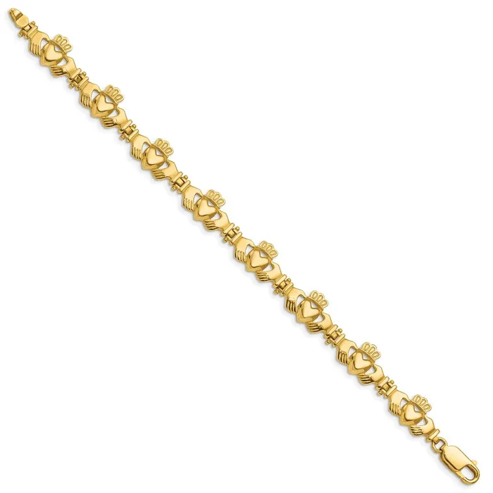 WB Choice Jewelry Bracelets 14k Polished Claddagh Link BraceletWBCFB15577 WB Choice Jewelry Bracelets 14k Polished Claddagh Link BraceletWBCFB15577