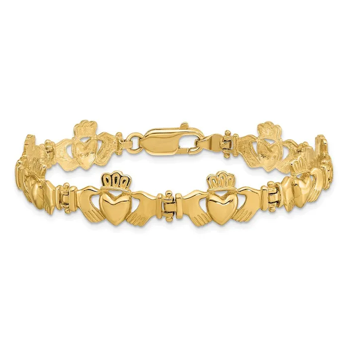 WB Choice Jewelry Bracelets 14k Polished Claddagh Link BraceletWBCFB15577 WB Choice Jewelry Bracelets 14k Polished Claddagh Link BraceletWBCFB15577