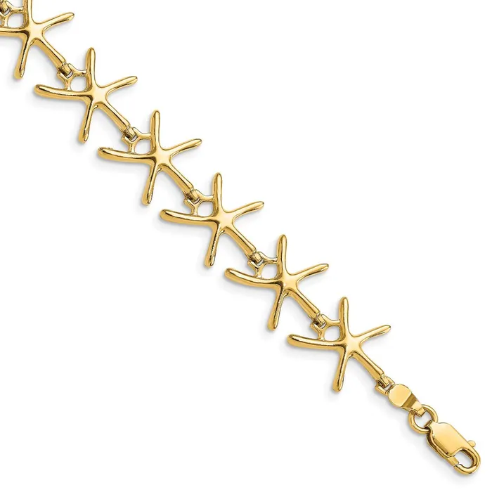 WB Choice Jewelry Bracelets 14k Polished Mini Dancing Starfish BraceletWBCFB18317 WB Choice Jewelry Bracelets 14k Polished Mini Dancing Starfish BraceletWBCFB18317