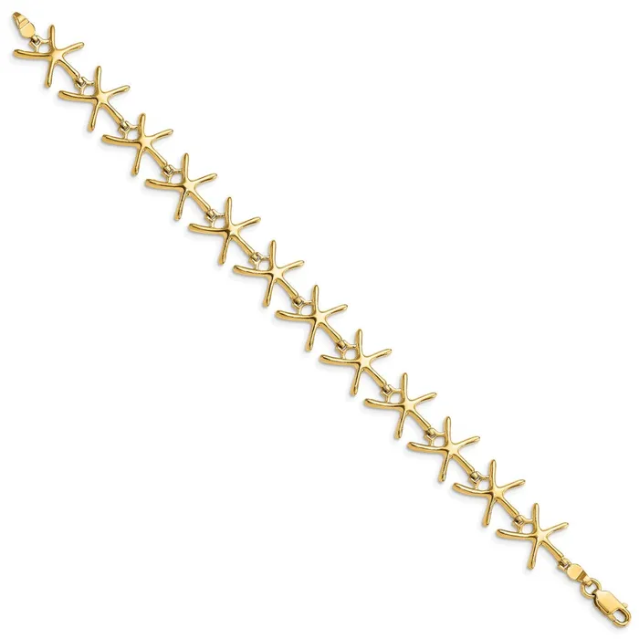 WB Choice Jewelry Bracelets 14k Polished Mini Dancing Starfish BraceletWBCFB18317 WB Choice Jewelry Bracelets 14k Polished Mini Dancing Starfish BraceletWBCFB18317