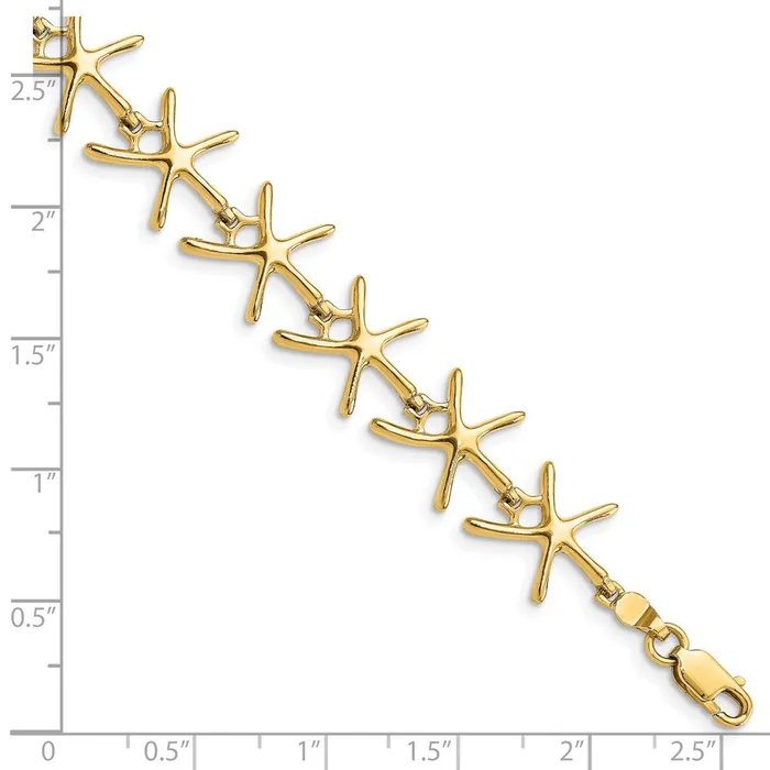 WB Choice Jewelry Bracelets 14k Polished Mini Dancing Starfish BraceletWBCFB18317 WB Choice Jewelry Bracelets 14k Polished Mini Dancing Starfish BraceletWBCFB18317