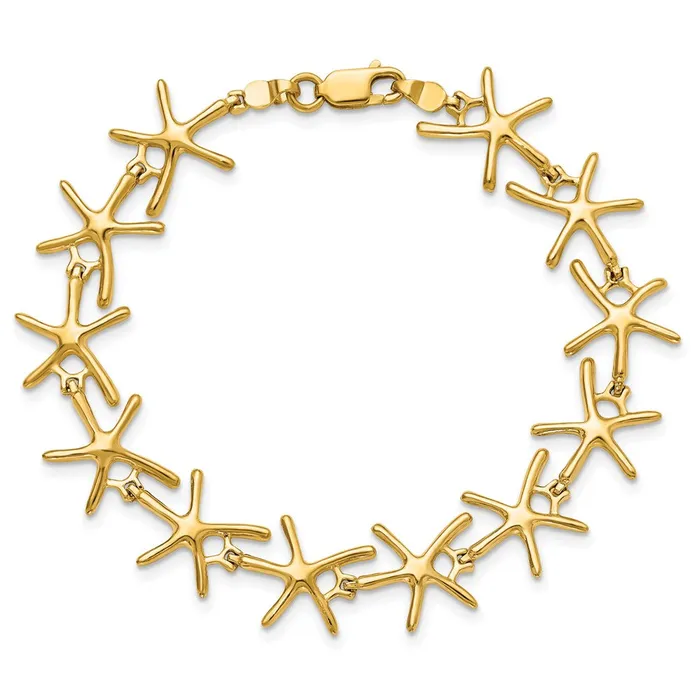 WB Choice Jewelry Bracelets 14k Polished Mini Dancing Starfish BraceletWBCFB18317 WB Choice Jewelry Bracelets 14k Polished Mini Dancing Starfish BraceletWBCFB18317