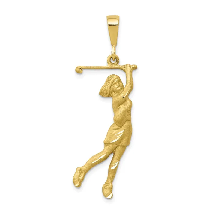 WB Choice Jewelry Charm Necklaces 10K Golfer CharmWBC10C168