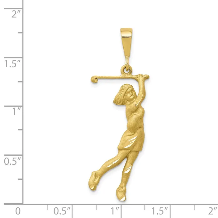 WB Choice Jewelry Charm Necklaces 10K Golfer CharmWBC10C168 WB Choice Jewelry Charm Necklaces 10K Golfer CharmWBC10C168