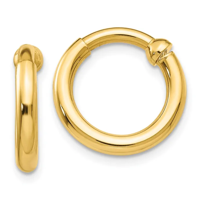 WB Choice Jewelry Earrings 14k NonPierced Hoop EarringsWBCE658