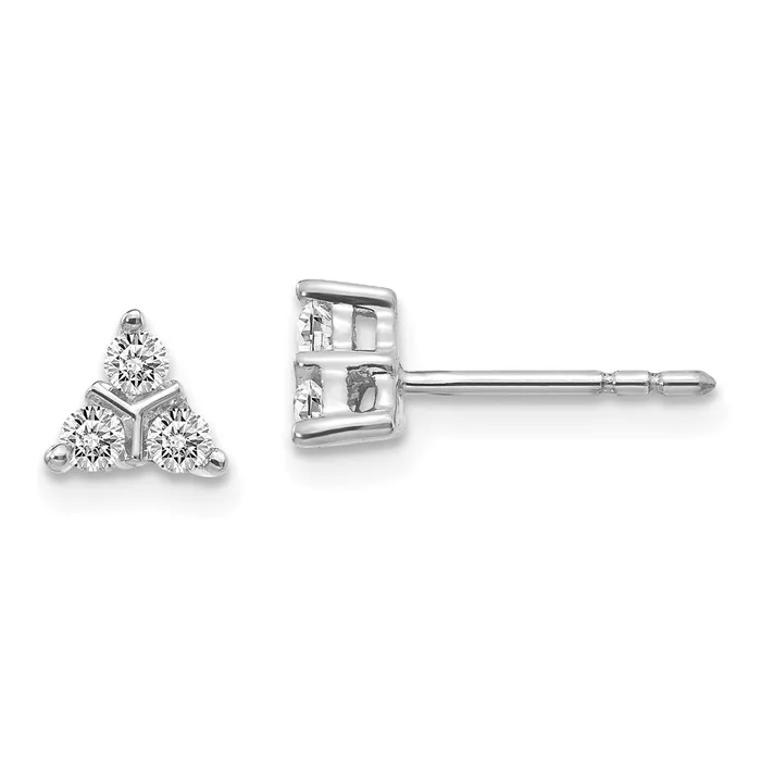 WB Choice Jewelry Earrings 14k White Gold 3stone Diamond Triangle EarringsWBCEM4171025WA WB Choice Jewelry Earrings 14k White Gold 3stone Diamond Triangle EarringsWBCEM4171025WA