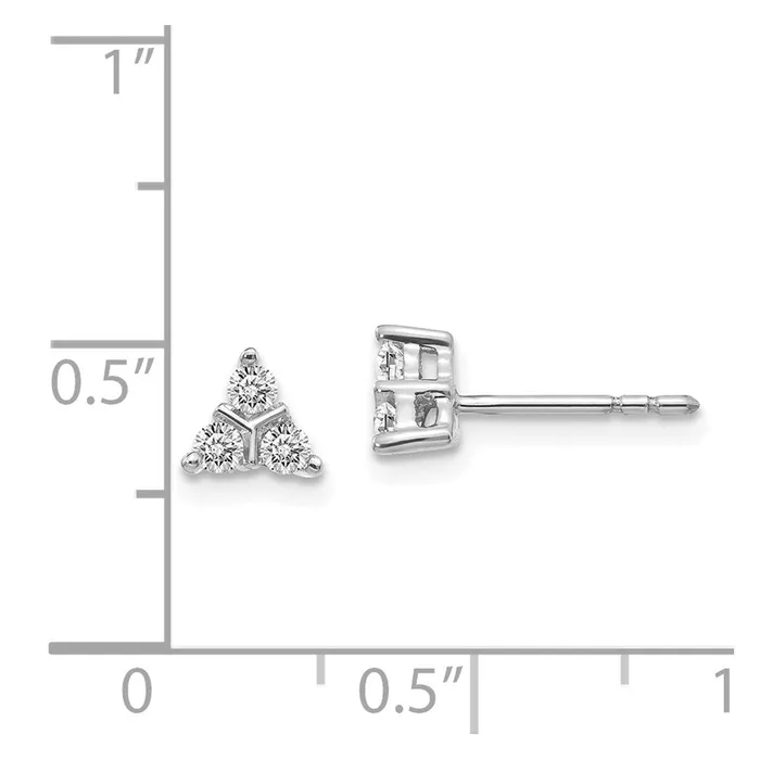 WB Choice Jewelry Earrings 14k White Gold 3stone Diamond Triangle EarringsWBCEM4171025WA WB Choice Jewelry Earrings 14k White Gold 3stone Diamond Triangle EarringsWBCEM4171025WA