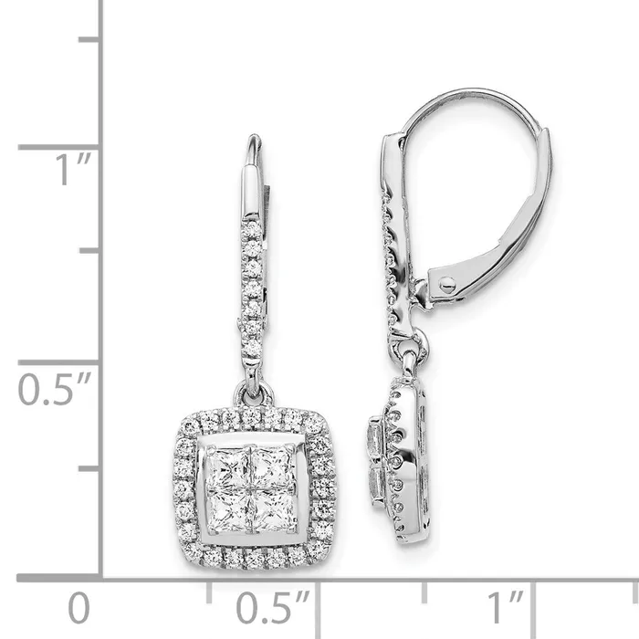 WB Choice Jewelry Earrings 14k White Gold Diamond Cluster Leverback EarringsWBCEM4372100WA WB Choice Jewelry Earrings 14k White Gold Diamond Cluster Leverback EarringsWBCEM4372100WA