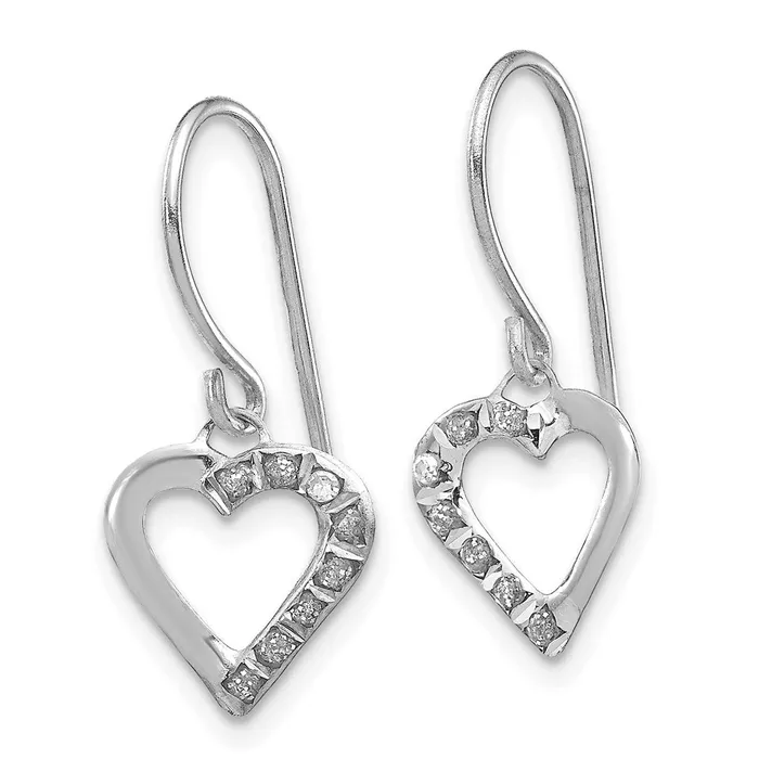 WB Choice Jewelry Earrings 14k White Gold Diamond Fascination Heart EarringsWBCDF261 WB Choice Jewelry Earrings 14k White Gold Diamond Fascination Heart EarringsWBCDF261