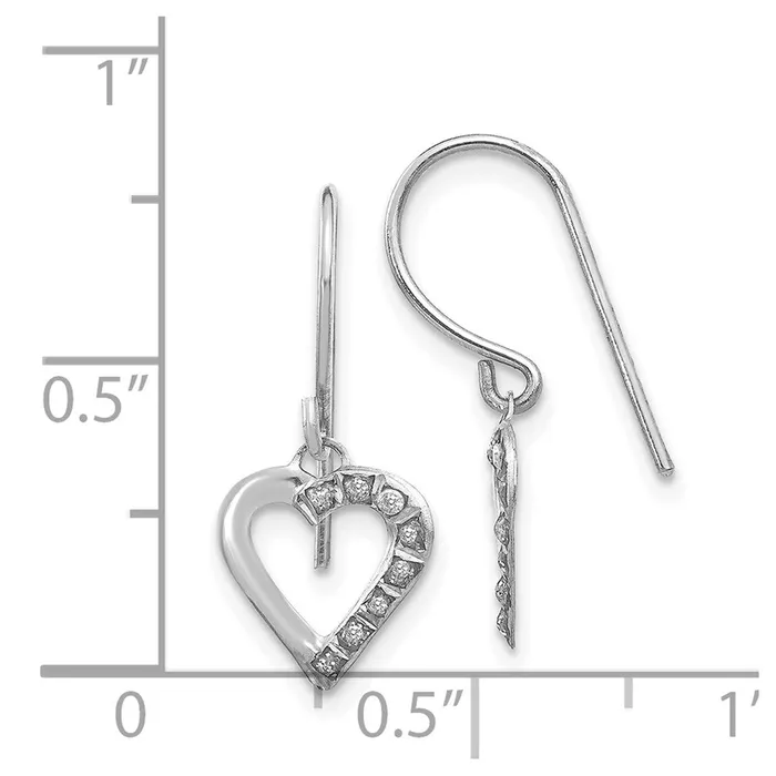 WB Choice Jewelry Earrings 14k White Gold Diamond Fascination Heart EarringsWBCDF261 WB Choice Jewelry Earrings 14k White Gold Diamond Fascination Heart EarringsWBCDF261